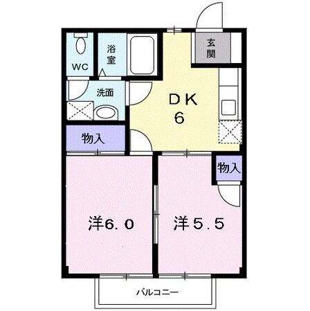 愛子駅 徒歩9分 2階の物件間取画像